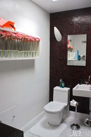简约风格别墅简洁富裕型卫生间背景墙洗手台效果图