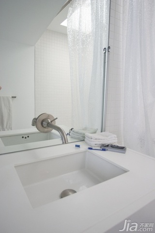 简约风格别墅白色富裕型140平米以上卫生间洗手台海外家居