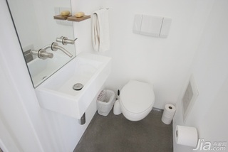 简约风格别墅白色富裕型140平米以上卫生间洗手台海外家居