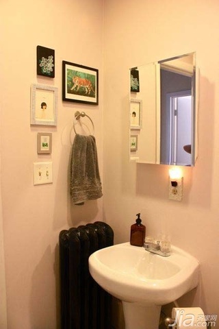 简约风格一居室简洁经济型卫生间背景墙洗手台海外家居