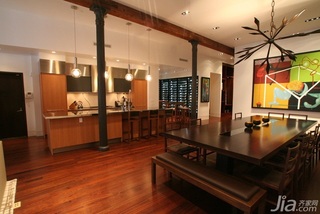 简约风格别墅富裕型130平米餐厅吧台餐桌海外家居