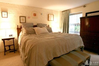 混搭风格别墅简洁豪华型140平米以上卧室卧室背景墙床海外家居