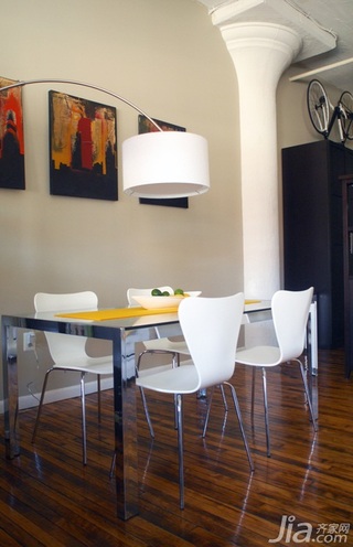 简约风格小户型简洁白色经济型餐厅餐厅背景墙灯具海外家居
