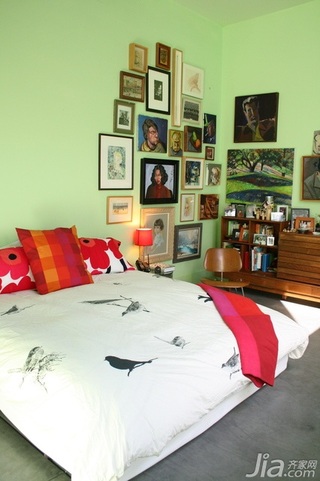 混搭风格公寓经济型110平米卧室床海外家居