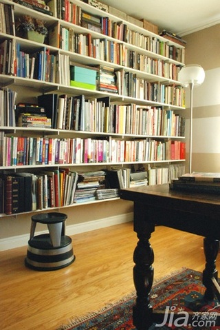 混搭风格公寓富裕型90平米书房书架海外家居