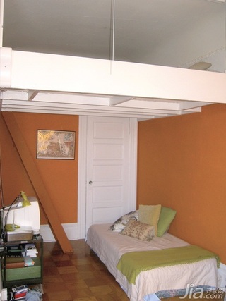 公寓橙色经济型80平米阁楼床海外家居