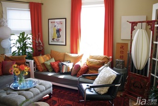混搭风格公寓富裕型100平米客厅沙发海外家居