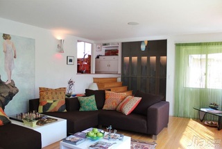 简约风格别墅简洁富裕型客厅沙发背景墙沙发效果图