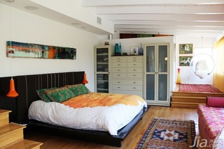 简约风格别墅简洁富裕型卧室卧室背景墙床效果图