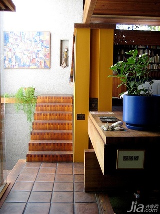 简约风格复式原木色经济型140平米以上楼梯海外家居