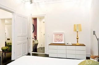北欧风格公寓舒适白色富裕型90平米卧室床图片