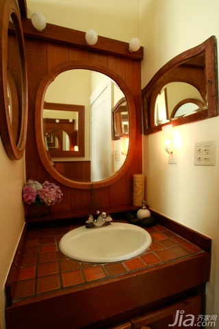 混搭风格别墅富裕型110平米卫生间洗手台海外家居