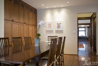混搭风格公寓原木色经济型80平米餐厅餐桌海外家居