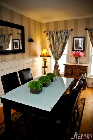 美式风格别墅富裕型100平米餐厅餐桌海外家居