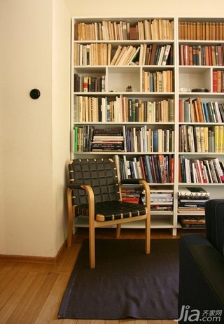 现代简约风格三居室富裕型110平米书架海外家居