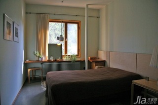 现代简约风格三居室富裕型110平米卧室床海外家居