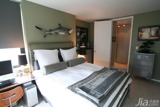 宜家风格公寓舒适富裕型90平米卧室床海外家居