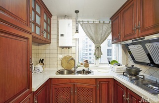 美式乡村风格三居室富裕型120平米厨房橱柜设计图
