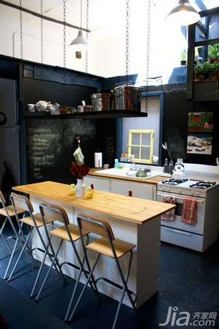 混搭风格公寓经济型90平米厨房吧台橱柜海外家居