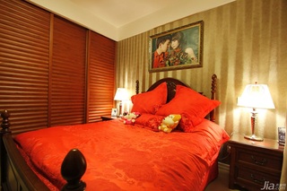简约风格二居室经济型80平米卧室床婚房平面图