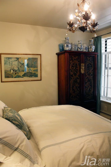小户型装修,60平米装修,富裕型装修,混搭风格,海外家居,卧室,收纳柜,灯具,装饰画