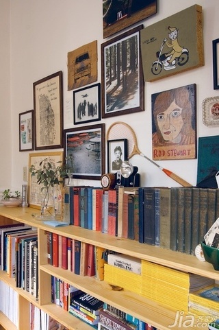 欧式风格公寓富裕型照片墙书架海外家居