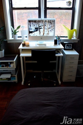 混搭风格公寓富裕型80平米卧室书桌海外家居