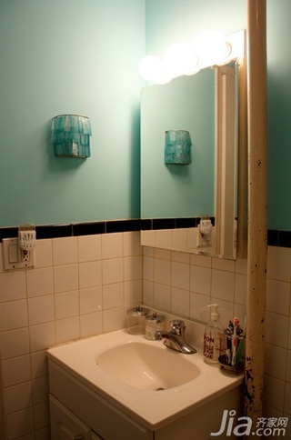 混搭风格公寓富裕型80平米卫生间洗手台海外家居