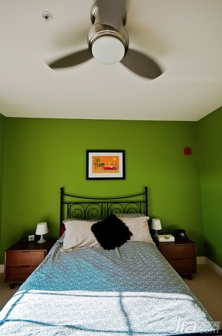新古典风格公寓绿色富裕型130平米卧室床海外家居