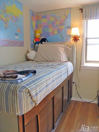 混搭风格三居室富裕型130平米卧室床海外家居
