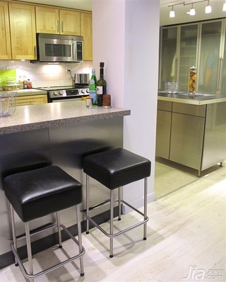 简约风格二居室经济型120平米厨房吧台吧台椅海外家居