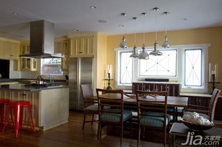 简欧风格别墅简洁富裕型厨房吧台灯具海外家居