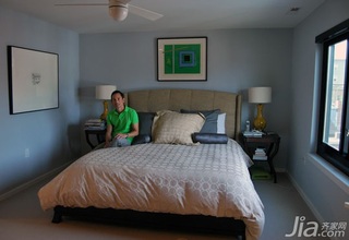 简约风格跃层简洁富裕型卧室卧室背景墙床海外家居