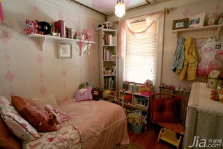混搭风格二居室可爱经济型80平米儿童房床海外家居