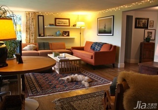 美式乡村风格别墅富裕型140平米以上客厅沙发海外家居