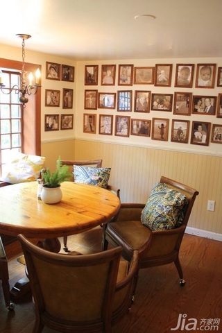 美式乡村风格别墅富裕型140平米以上照片墙餐桌海外家居