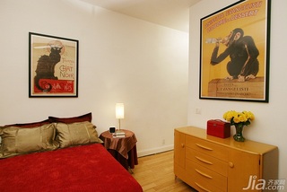 混搭风格公寓经济型70平米卧室床海外家居