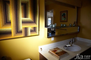 简约风格二居室简洁10-15万卫生间背景墙洗手台海外家居