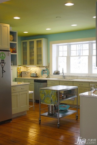 混搭风格别墅绿色富裕型140平米以上厨房橱柜海外家居