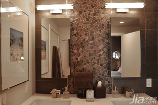 简约风格二居室富裕型卫生间背景墙洗手台海外家居