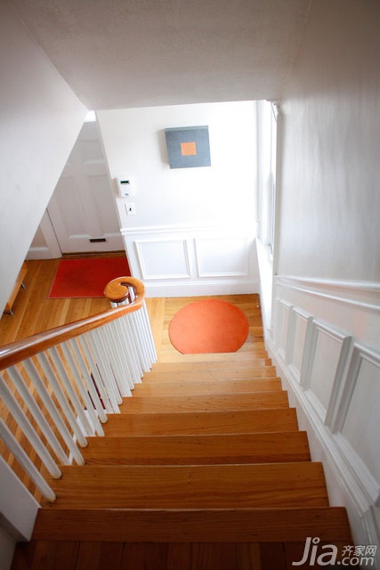海外家居,别墅装修,140平米以上装修,经济型装修,混搭风格,楼梯,橙色
