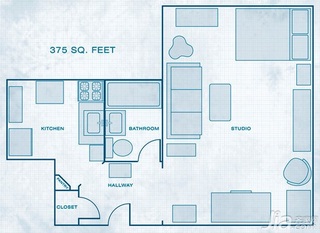 简约风格公寓经济型80平米海外家居