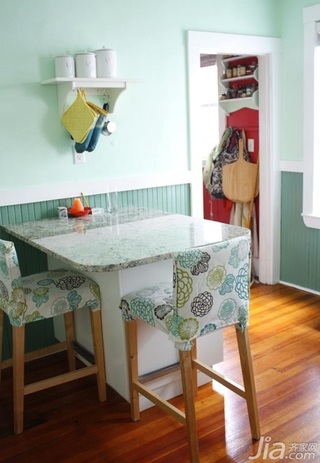 混搭风格公寓绿色经济型110平米厨房餐桌海外家居