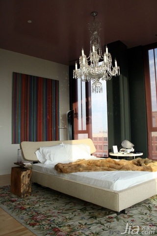 混搭风格复式富裕型140平米以上卧室床效果图
