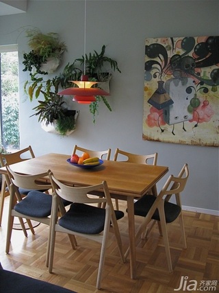 简约风格一居室经济型90平米餐厅背景墙餐桌海外家居
