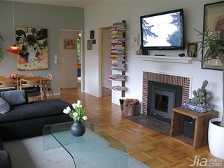 简约风格一居室经济型90平米客厅壁炉海外家居