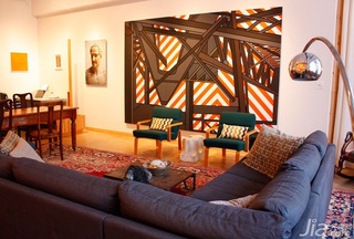 混搭风格公寓富裕型110平米客厅沙发图片