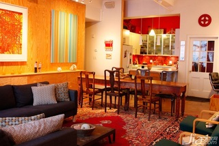 混搭风格公寓富裕型110平米餐厅餐桌图片