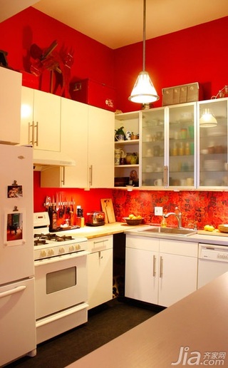混搭风格公寓富裕型110平米厨房橱柜订做