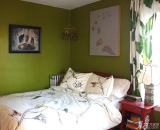 混搭风格公寓经济型120平米卧室床图片